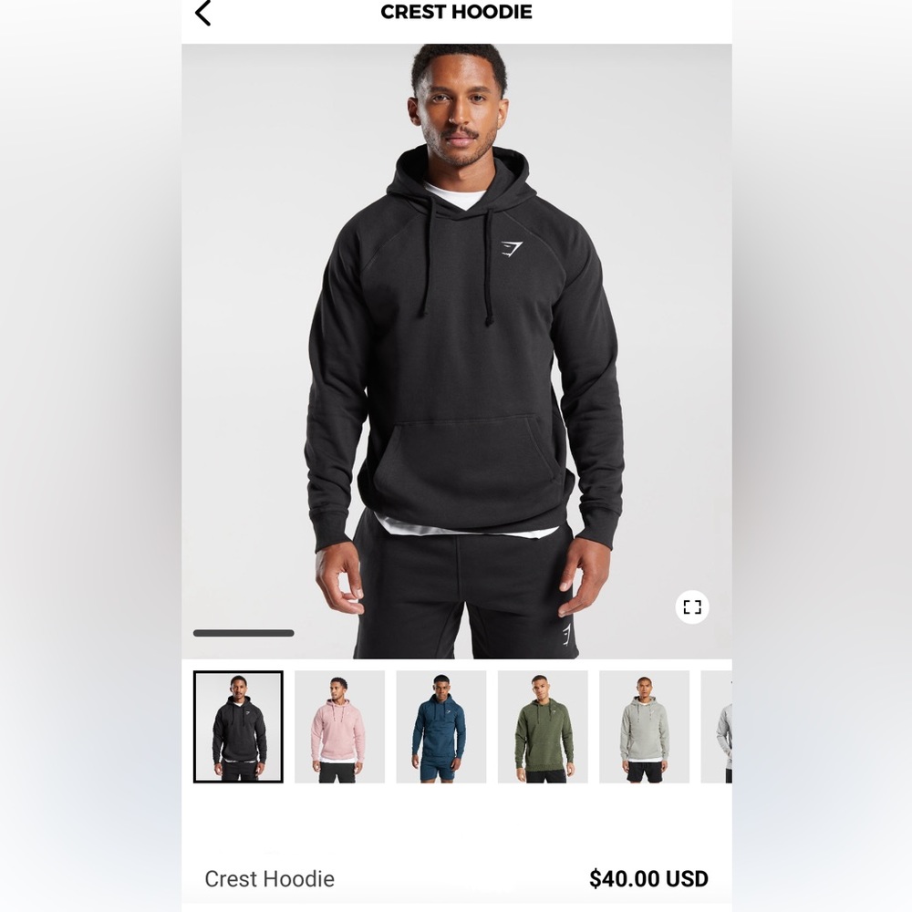 gym shark crest hoodie - Picture 5 of 5
